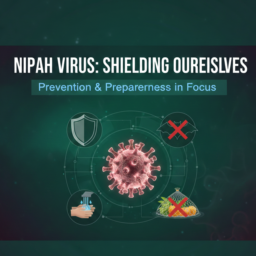  nipah virus prevention and symptoms infographic